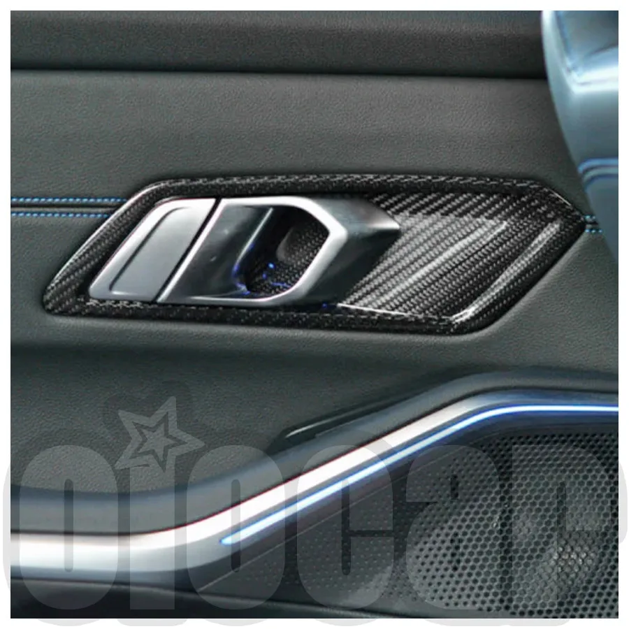 oiomotors High Quality Dry Carbon Interior Door Handle Trim 4PCS for BMW G80 G81 M3 G20 3Series