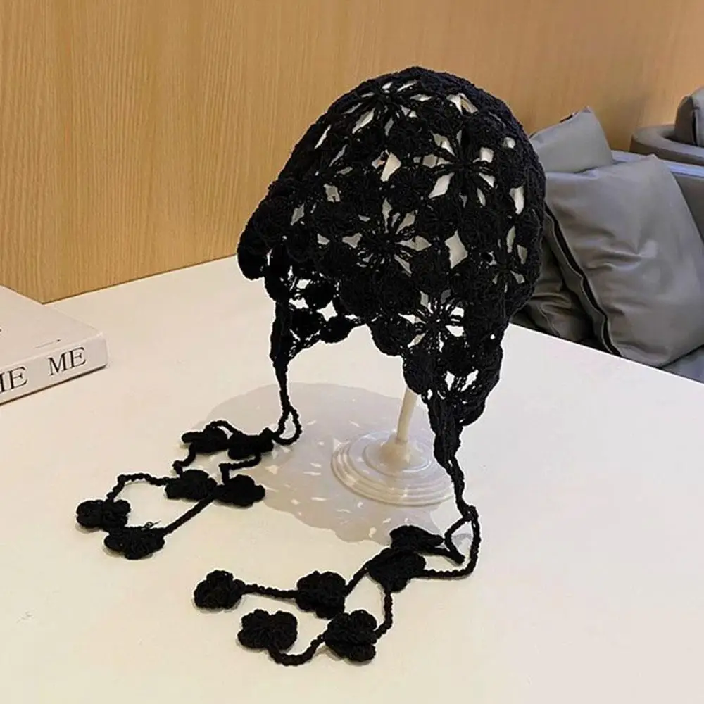 7236 3d Flowers Fashion Crochet Straw French Beret Hollow Out Beanie Hat S35f6c5f640fa49b1901e51ebcae68  main image 4