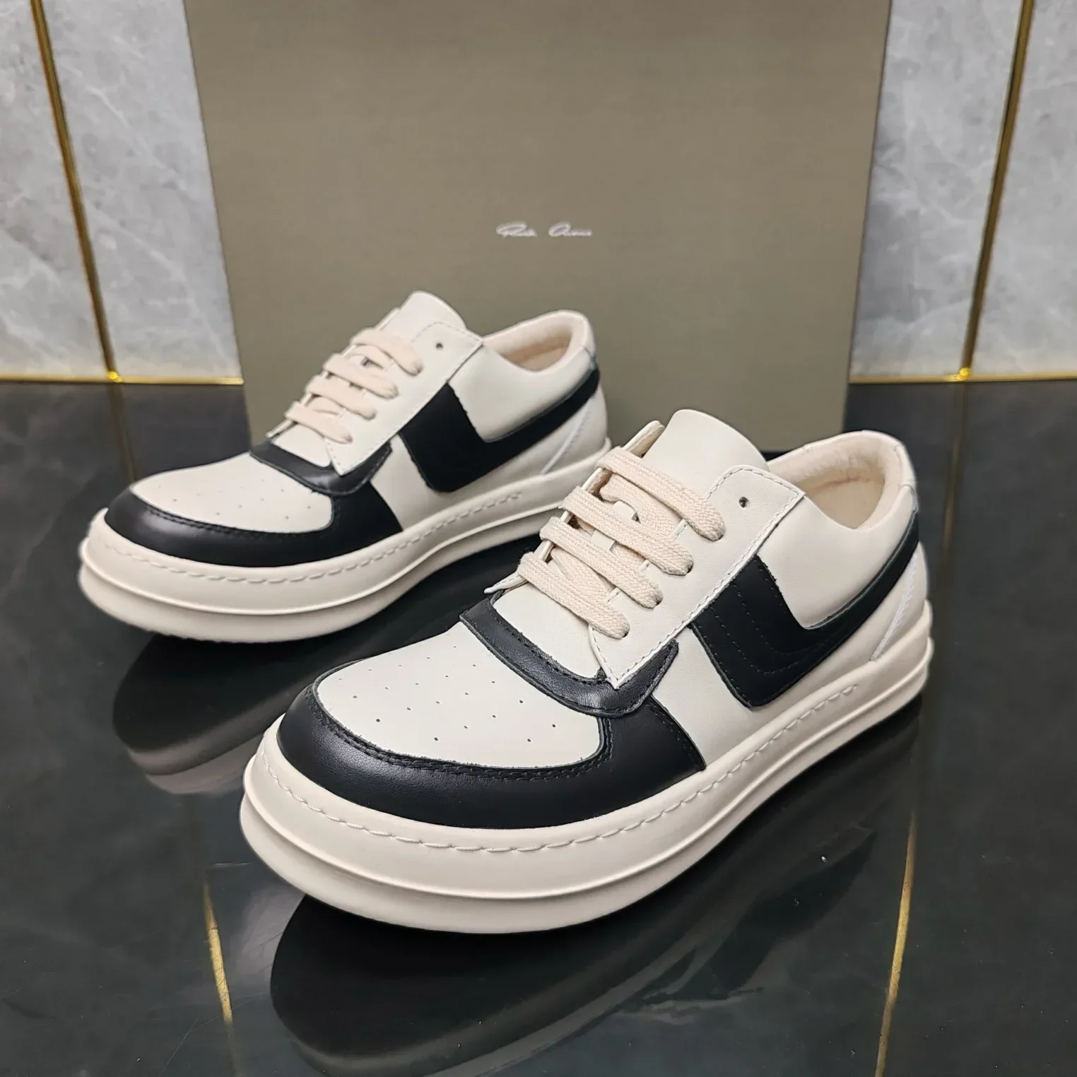 

Ro 2025 НОВЫЕ двухцветные кожаные повседневные RO для мужчин и женщин, новейшая мужская обувь и обувь для молодых женщин