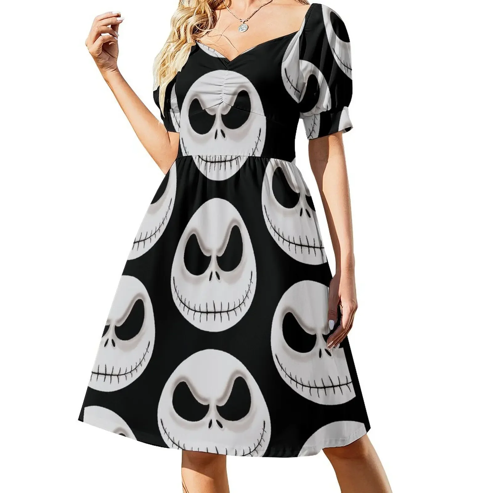 

Halloween smile Short-Sleeved Dress women's fashion dresses Bridesmaid dress woman Dress