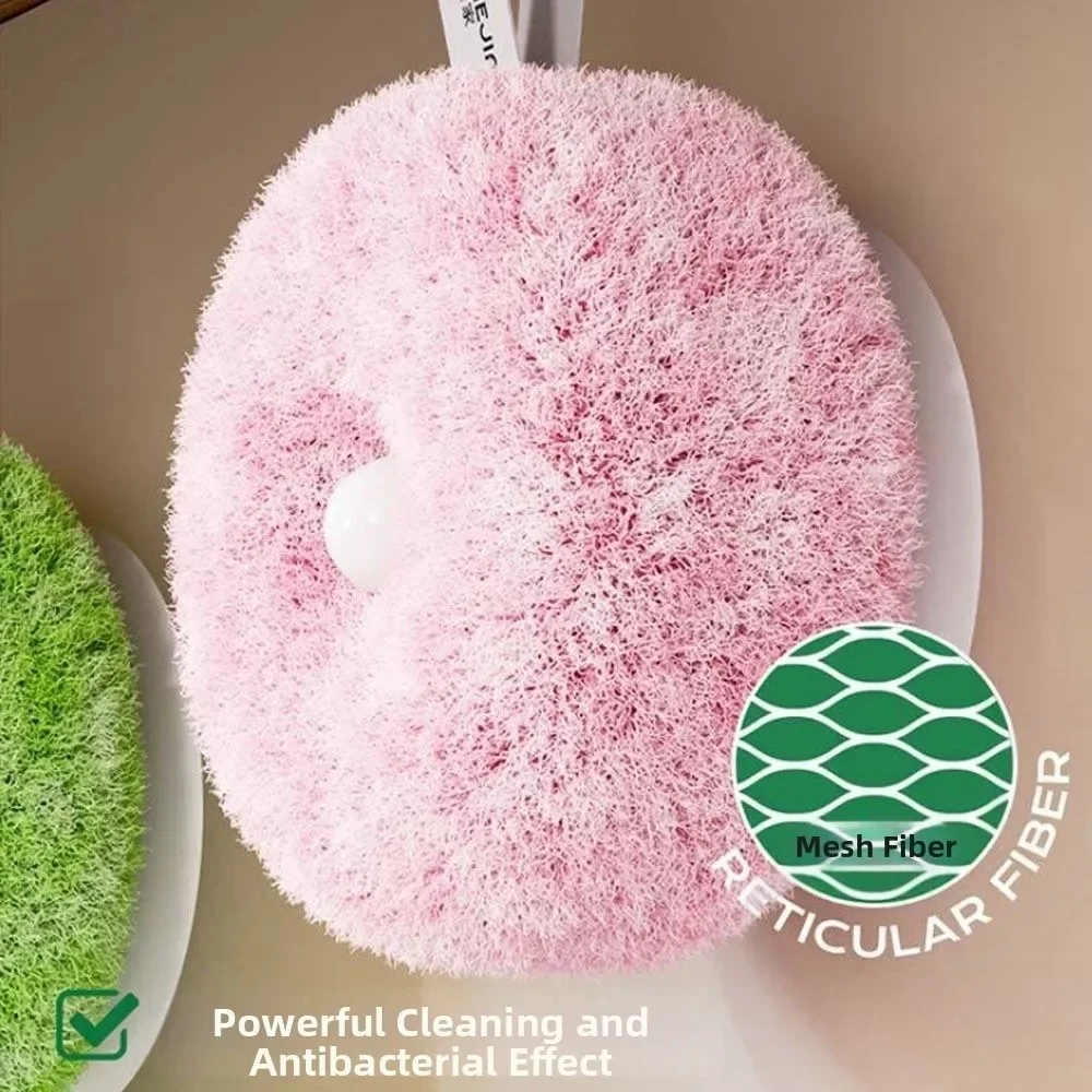 New Antibacterial Bathroom Cleaning Ball Round Reusable Countertop Cleaning Brush Scrubber for Washbasin Toilet Sink