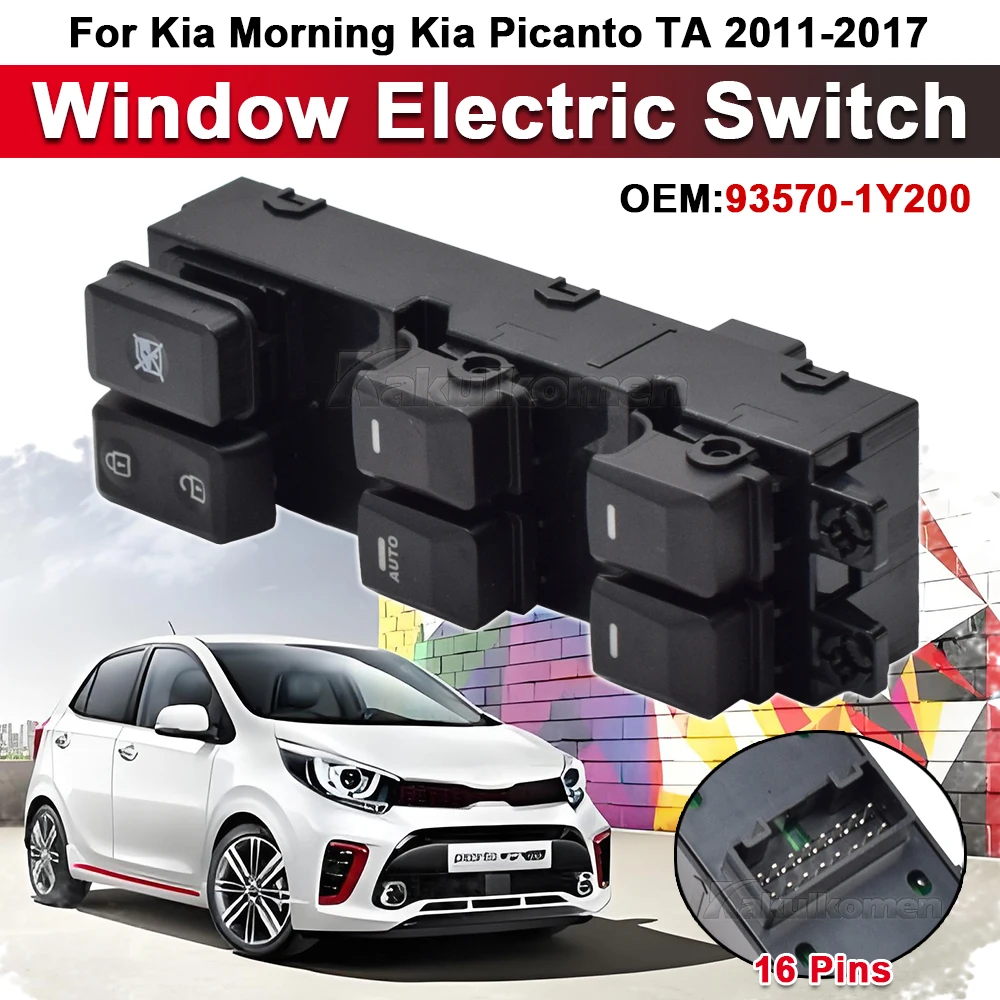 For KIA Morning Picanto 2011 2012 2013 2014 2015 2016 Electric Power Master Window Switch Control Button 93570-1Y200 935701Y200