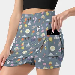Meet Me At My Happy Place Women's skirt With Hide Pocket Tennis Skirt Golf Skirts Badminton Skirts Running skirts Walt World