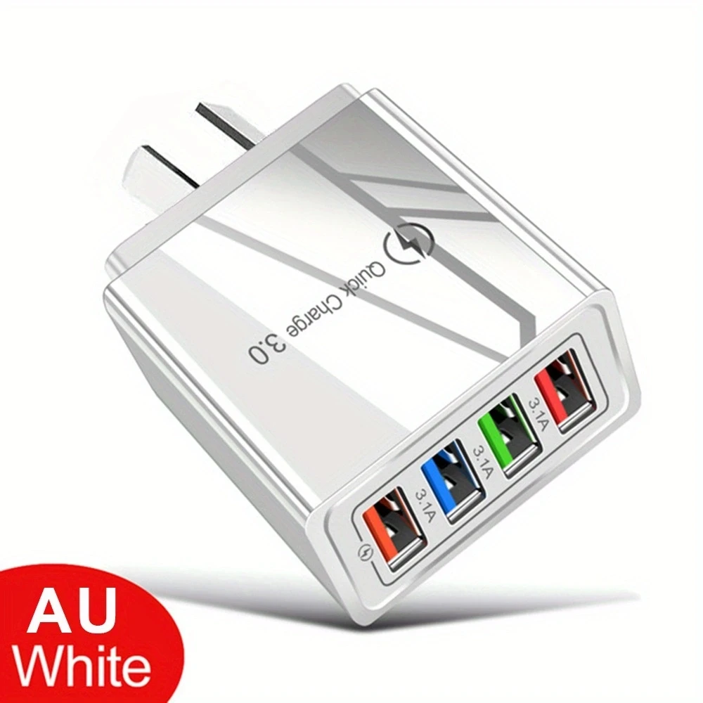 EU US Plug 3A USB Charger Multi Port 4 USB Quick Charge 3.0 For Phone Adapter Tablet Portable Wall Charger Fast Charger For Poco image 3
