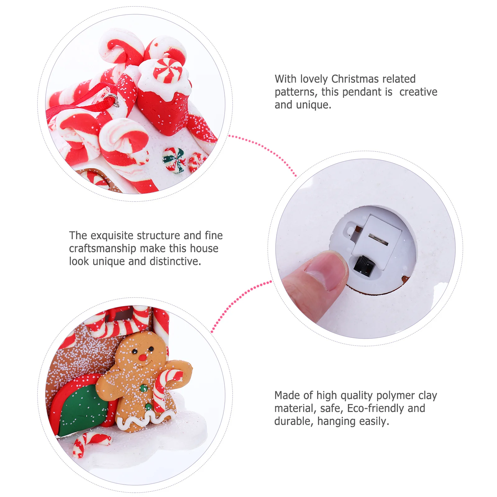 

Unique Christmas Pendant Safe DIY Accessory Holiday Decorative Ornaments Christmas Pendant