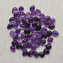 High quality amethyst Natural stone CABOCHON teardrop Beads 8x10mm 10x14mm for jewelry making free shipping Wholesale 50pcs/lot