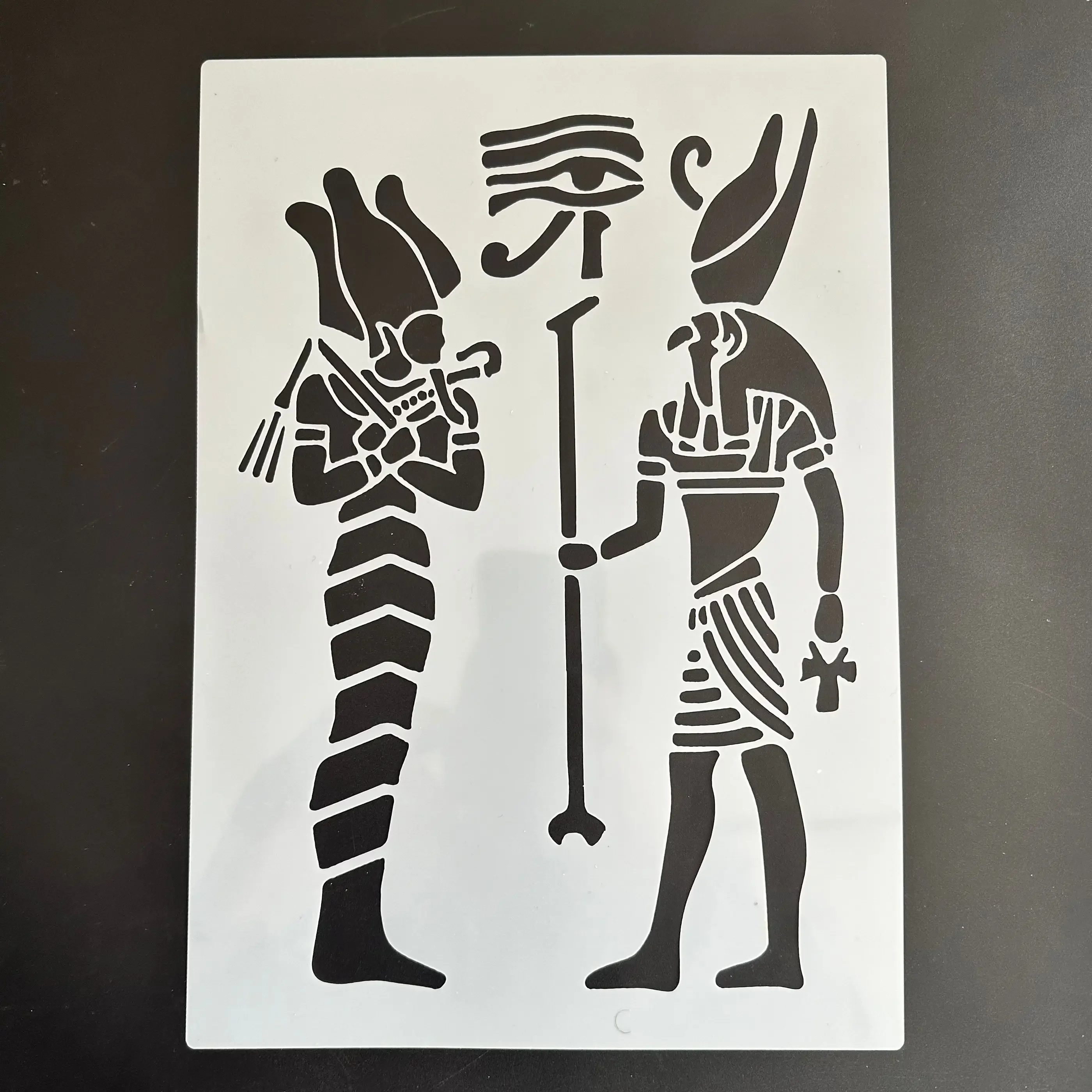 A4 29 *21cm DIY Stencils Wall Painting Scrapbook Coloring Embossing Album Decorative Paper Card Template,wall Anubis, Egypt