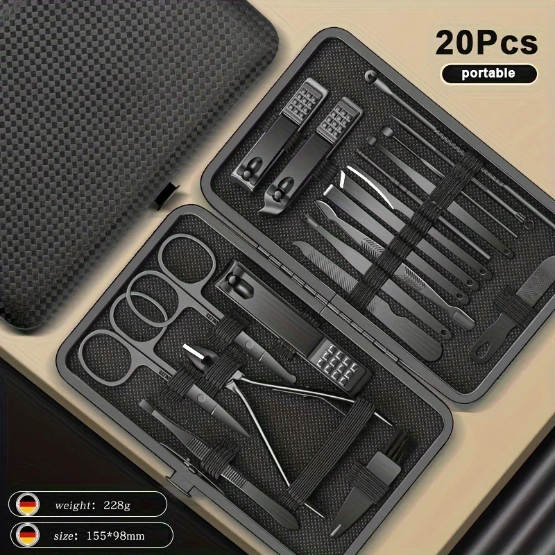 8/12/15/20/24 Stuks Rvs Manicure Pedicure Set Nagelknipper Oor Lepel Snijders schaar Huishoudelijke Schoonheid Grooming Gereedschap