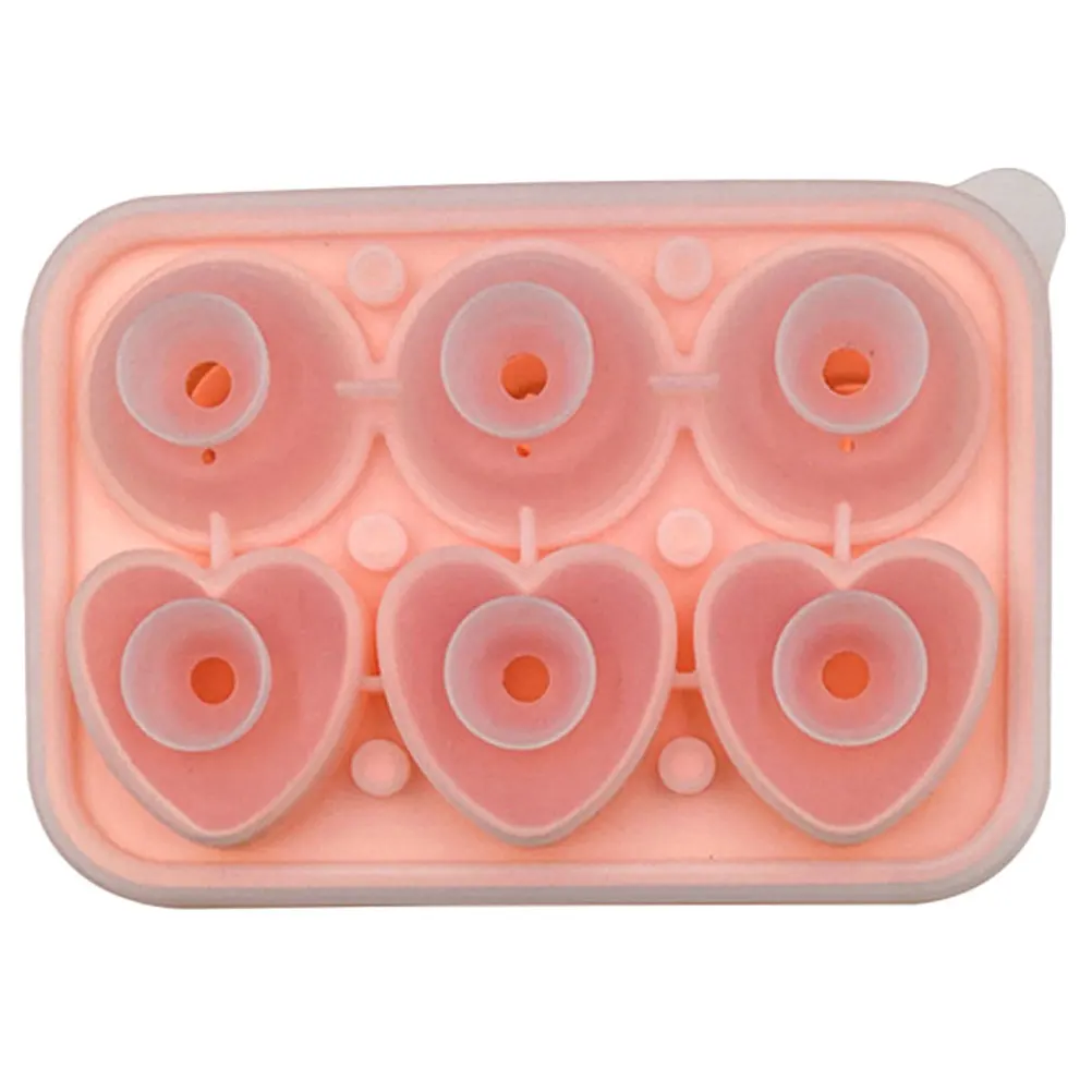 

Heart Shaped Ice Cube Mold Pink Baby Refrigerator Trays Silicone Flower Cube Molds For Cocktails Yogurt Chocolate Snacks Party