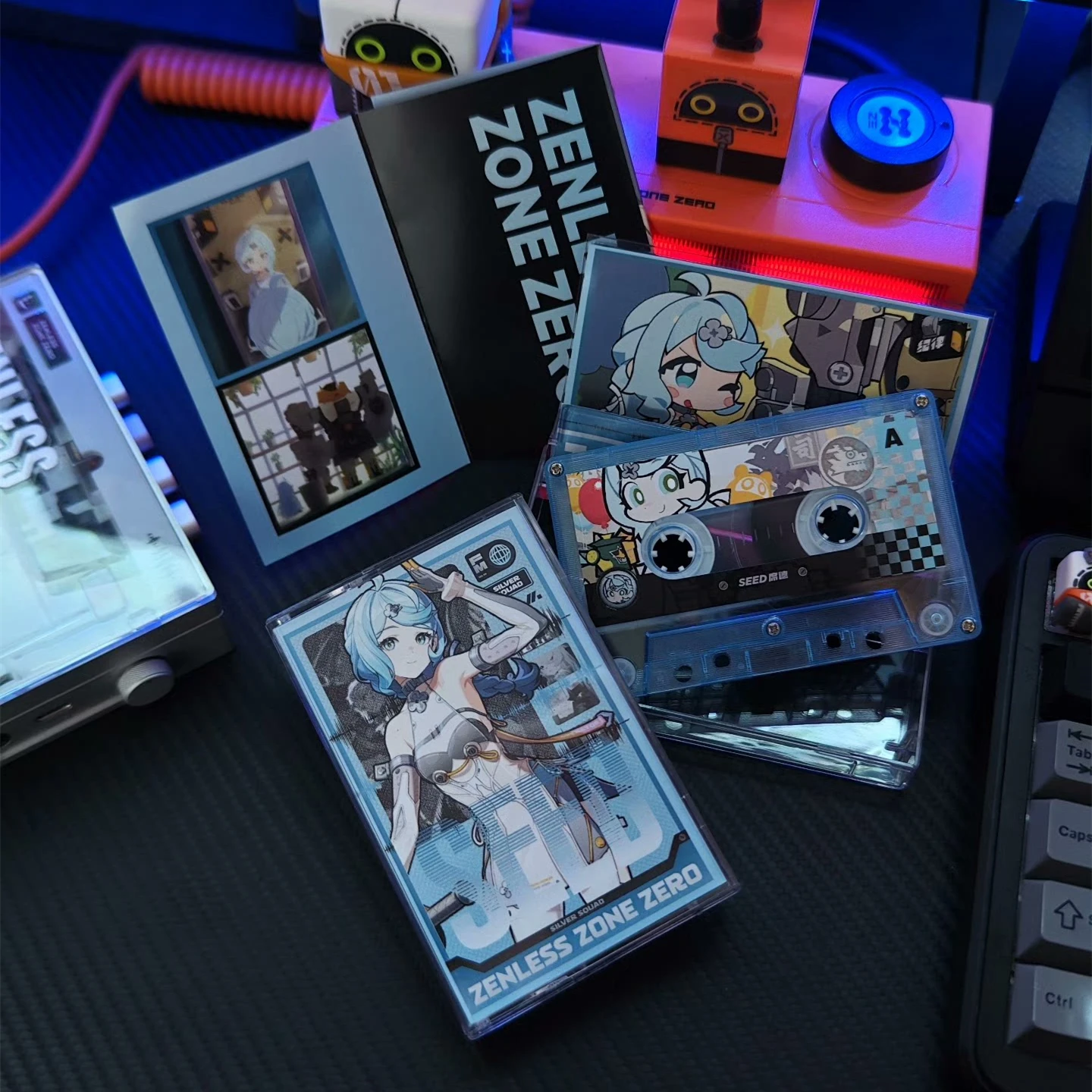 Jogo zenless zona zero obol esquadrão música fita semente ost álbum cassetes cosplay walkman gravador de carro soundtracks caixa festa música