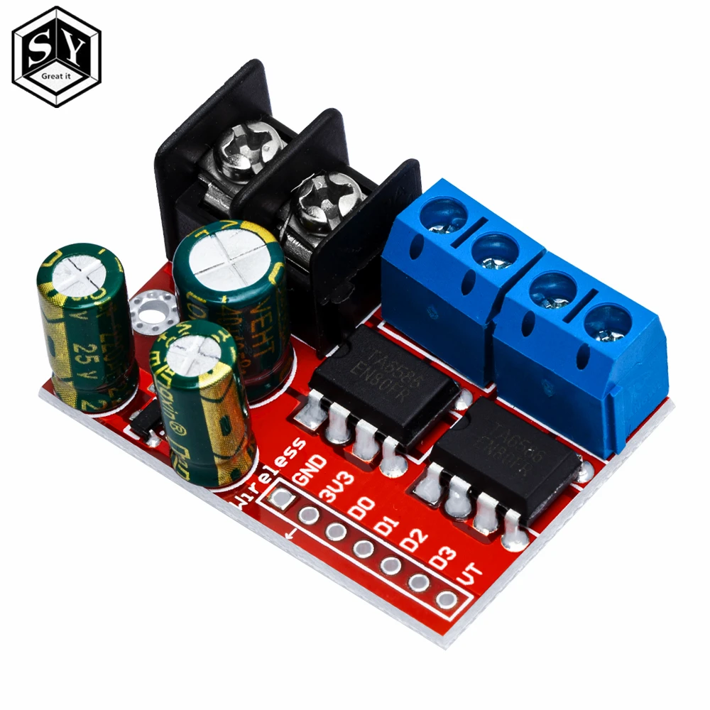 H Bridge Remote Control 5A 3V-14V Dual DC Motor Drive Module Voltage Reverse PWM Speed Regulation Double Super L298N 5AD