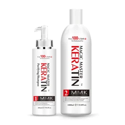 Kokosöl 1000ml OHNE Formalin Brasilianische Keratin Behandlung + 300ml Reinigende Shampoo Begradigen Reparatur Beschädigt Cruly Haar