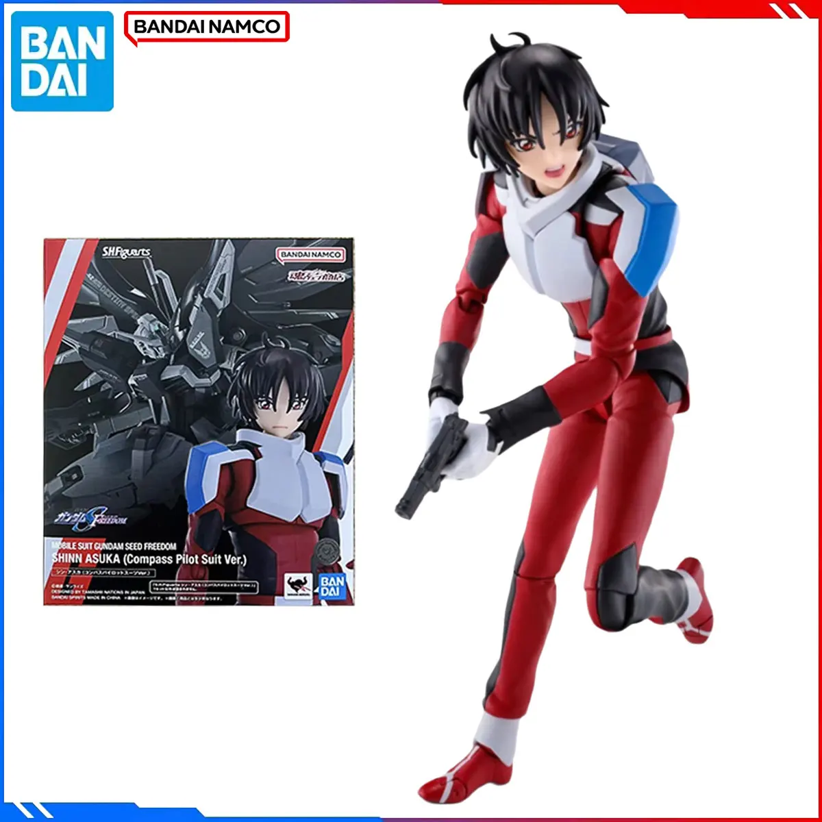 

Оригинальная фигурка Bandai Gundam, наборы моделей SHF 1/12, аниме-фигурки Shinn Asuka, экшн-модель, рождественские игрушки, подарок для детей