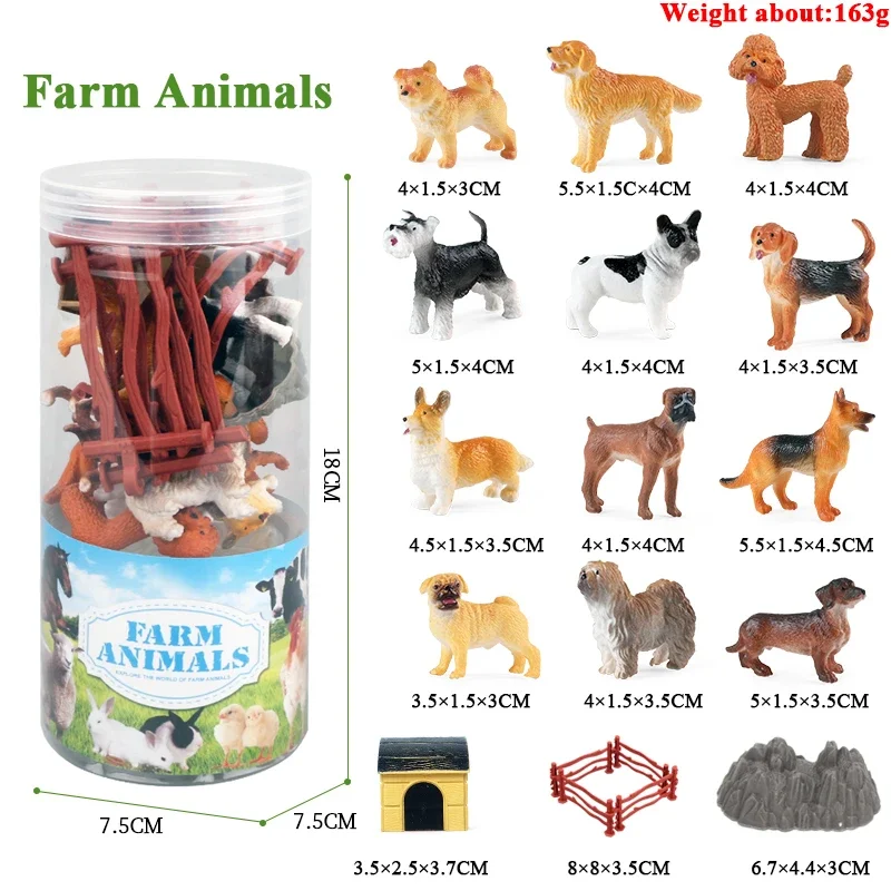 ミニチュア動物セット野生海洋生物農場恐竜かわいい置物教育アクションフィギュアデスクトップ装飾男の子の誕生日ギフト