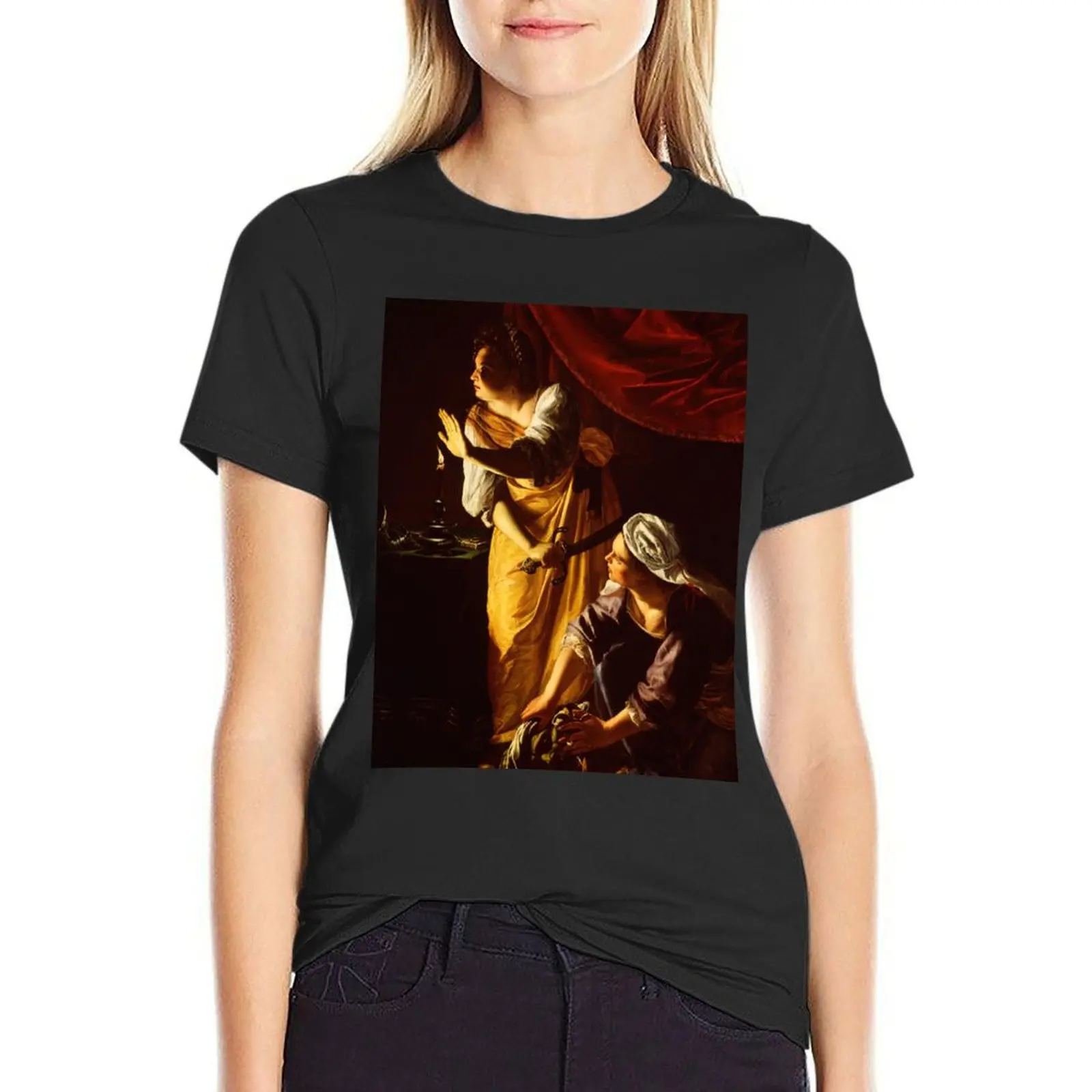 

Judith and Her Maidservant with the Head of Holofernes by Artemisia Gentileschi T-Shirt Aesthetic clothing Women's t-shirt