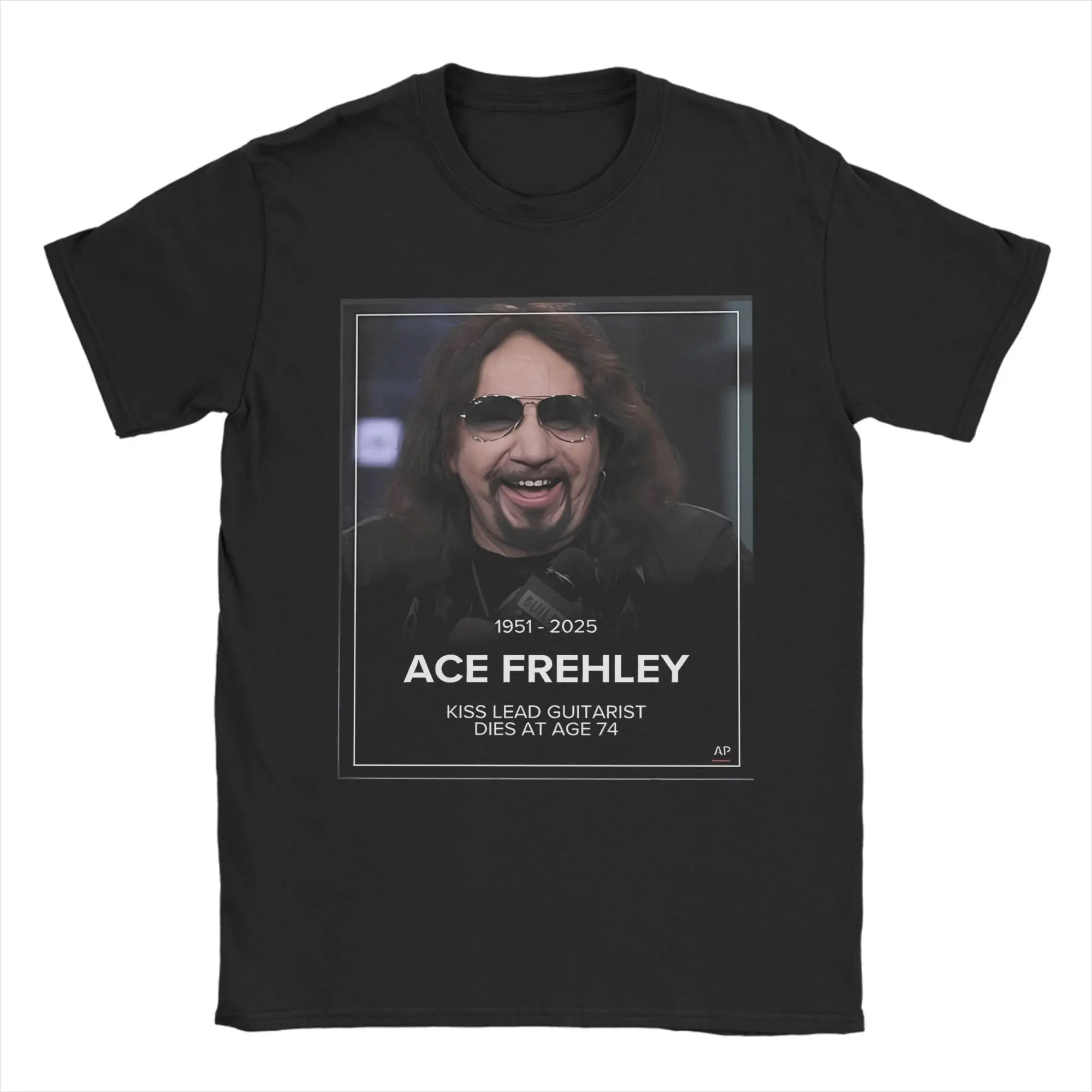 

Ace Frehleys R.I.P 1951-2025 T-Shirt Beach Cotton T-Shirts For Men's Harajuku Printed Tshirt Short Sleeve Y2K Basic Top Tees