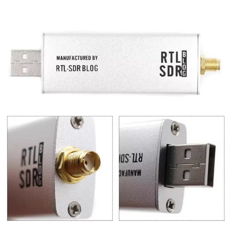 RTL-SDR Blog RTL SDR V4 R828D RTL2832U 1PPM TCXO SMA RTLSDR Software Defined Radio with Multipurpose Dipole Antenna