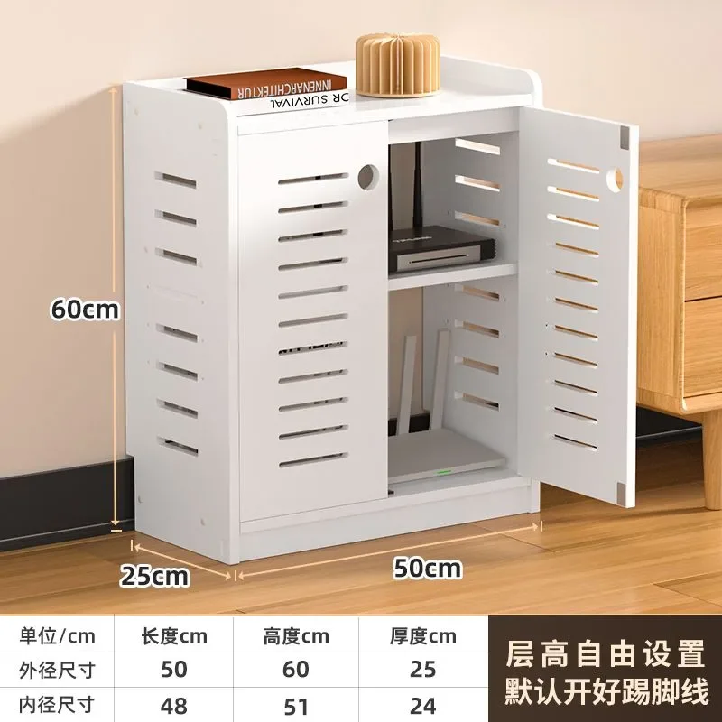 for Set-top Box Router Storage Cabinet Multimedia Light Cat Shelf TV Cabinet Weak Electric Box Expansion Cabinet Shielding