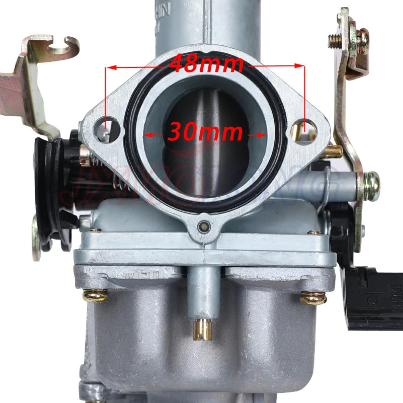Motorcycles Carburetor PZ30 30mm Carburetor Power Jet Accelerating Pump for 200cc 250cc Motocross Pit Dirt Bike ATV