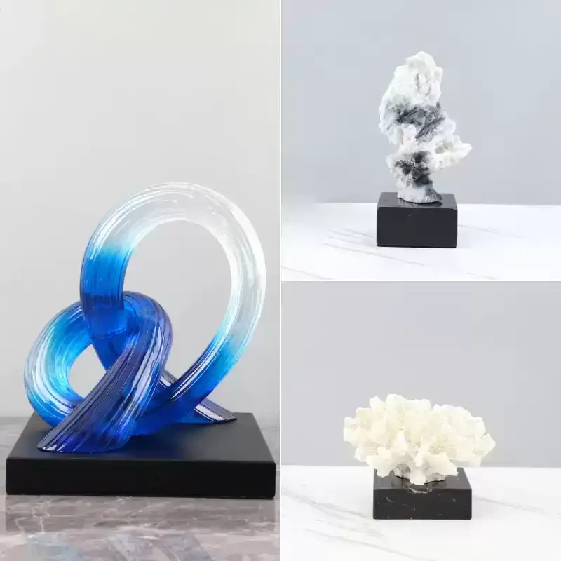 Minimalist Wind and Water Resin Rockery Sculpture Art Decoration Ornament Living Room Porch Study Home Accessories