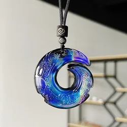 From time to time, the temperature changes color can change with body temperature. Glass necklace pendant pendant for men and wo