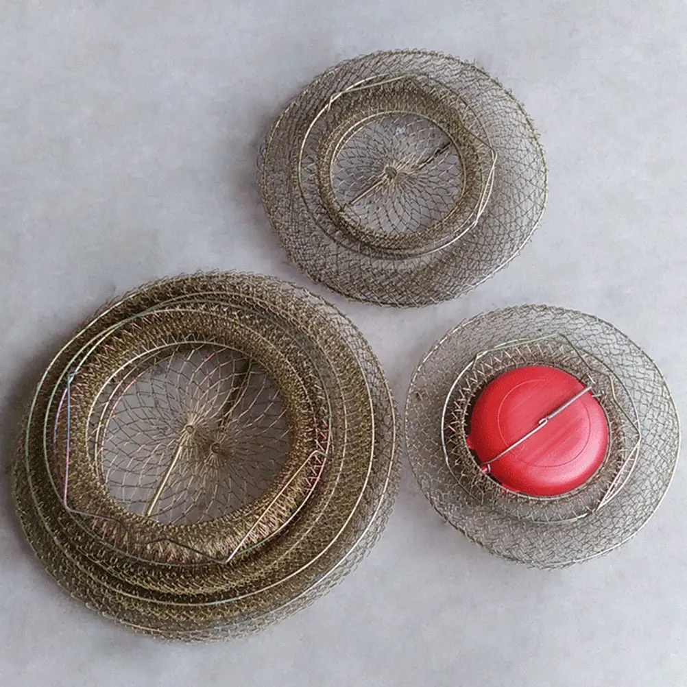 

Thick Metal Fishing Guard Cage Protective Basket Mesh Fish Catching Cage Portable Fishing Netting Shrimp Lobster Fish Supply
