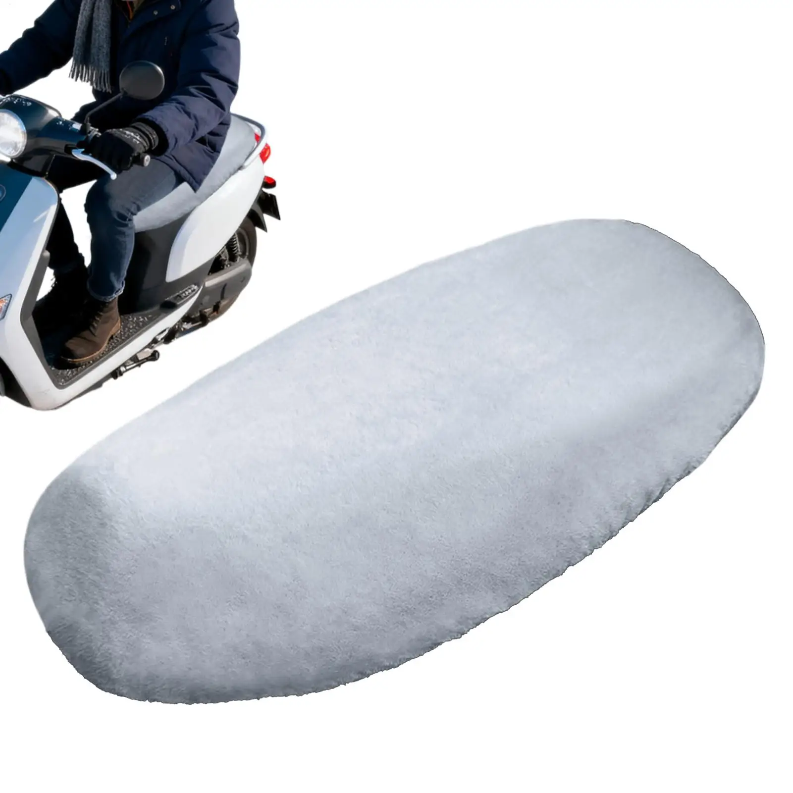 

Подушка для сиденья мотоцикла, плюшевый теплый чехол для мотоцикла, дышащая подушка для холодной погоды для квадроцикла, мопеда, скутера, приключений на открытом воздухе, снег