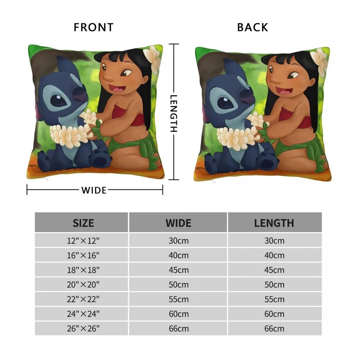 ليلو وستيتش كيس وسادة مربع غطاء الوسادة مخصص انغلق المخدة الزخرفية للمنزل 40x40 سنتيمتر #6