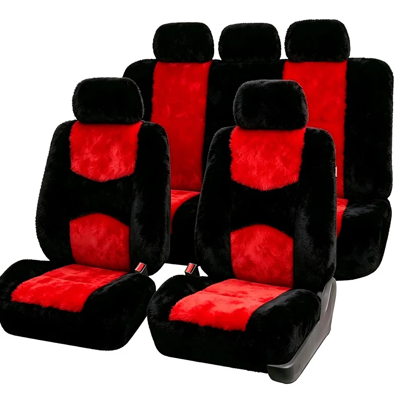 Universal Car Seat Covers Plush Winter Warm Full Surrounded Seat Protector Fit Sedan Suv Pick-up Truck Seat Car Interior Decor