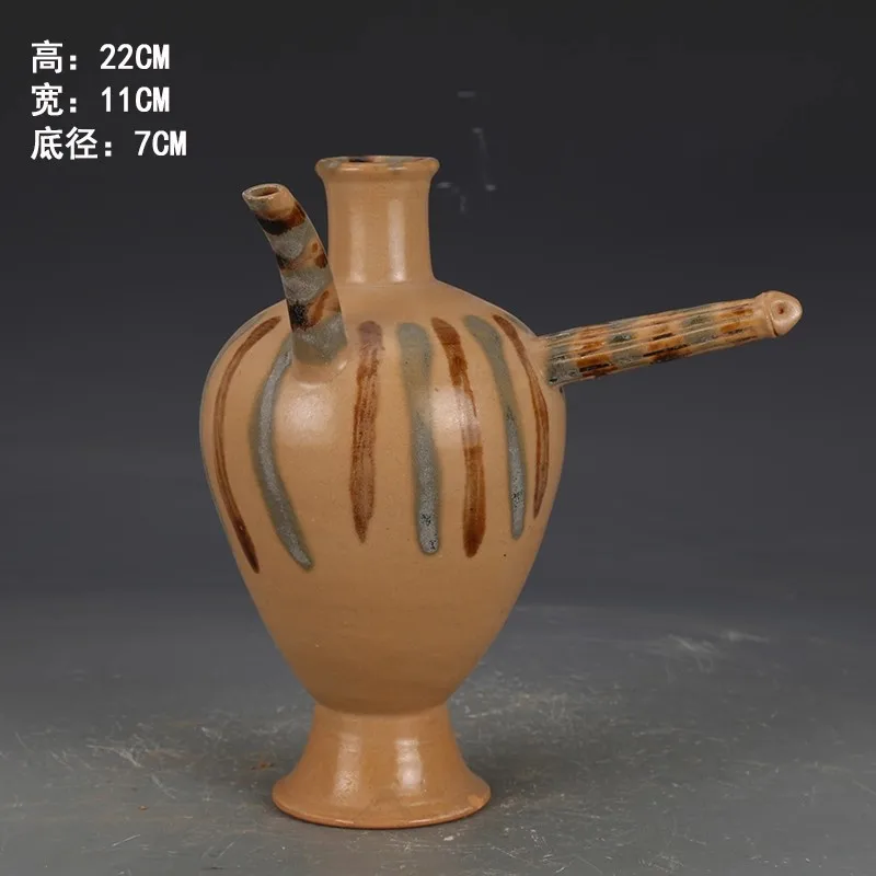 Tang Changsha Kiln Carrying Pot Antiques Collection Authentic Bags Old and Fidelity Handmade Ornaments Unearthed Old Porcelain O