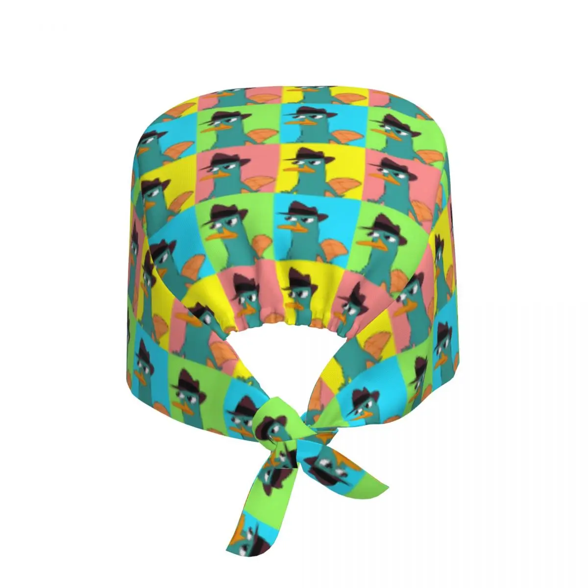 Custom Agent P Phineas Ferb Breathable Nursing Work Cap Surgical Scrub Cap Nursing Hair Hats Work Scrub Hat for Medical Surgical
