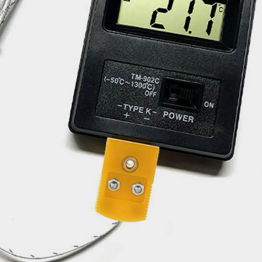 

5 Sets K Type Thermocouple Plug Socket Adapter Cable Hvac Connector Male Female Plugs Precision Measurement Structure