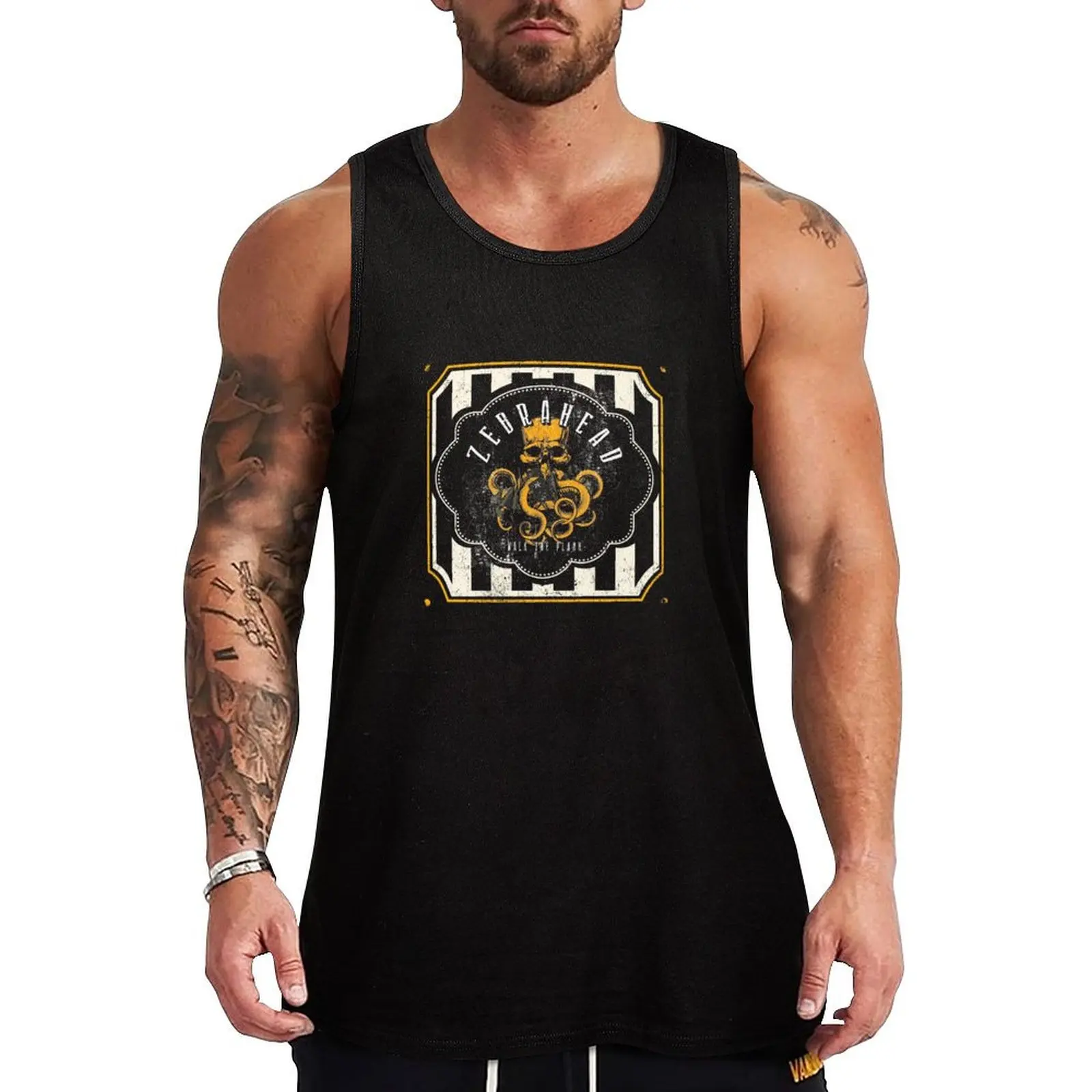 Zebrahead Walk The Plank Octo Skull Tank Top Clothing singlets for men sports t-shirts for men t-shirt Men's