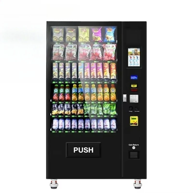 Snack Drink Combo Vending Machine Custom Shell Sticker Self Service Automatic Vending Machine Support Cash Card Mobile Payment