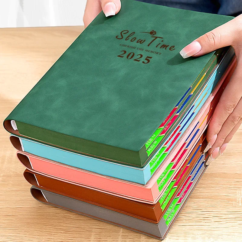 Schedule Book 2025 Working Daily Hours 365 Notebook Calendar Manual Plan Journal Efficiency Planner Book budget planner