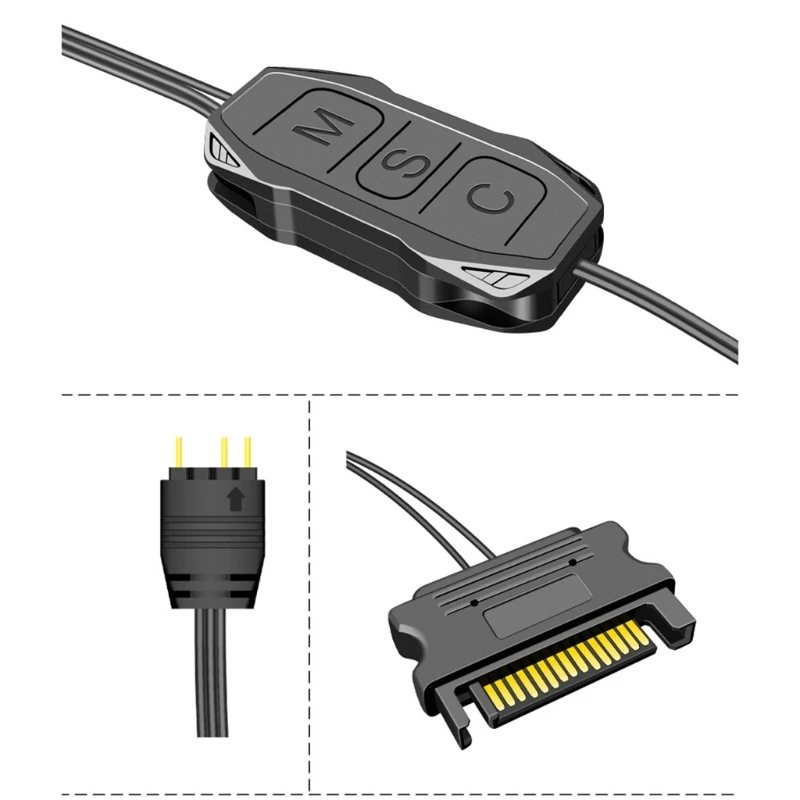 Bộ điều khiển RGB Pin Nguồn điện Máy tính để bàn Điều khiển từ xa cho khung gầm