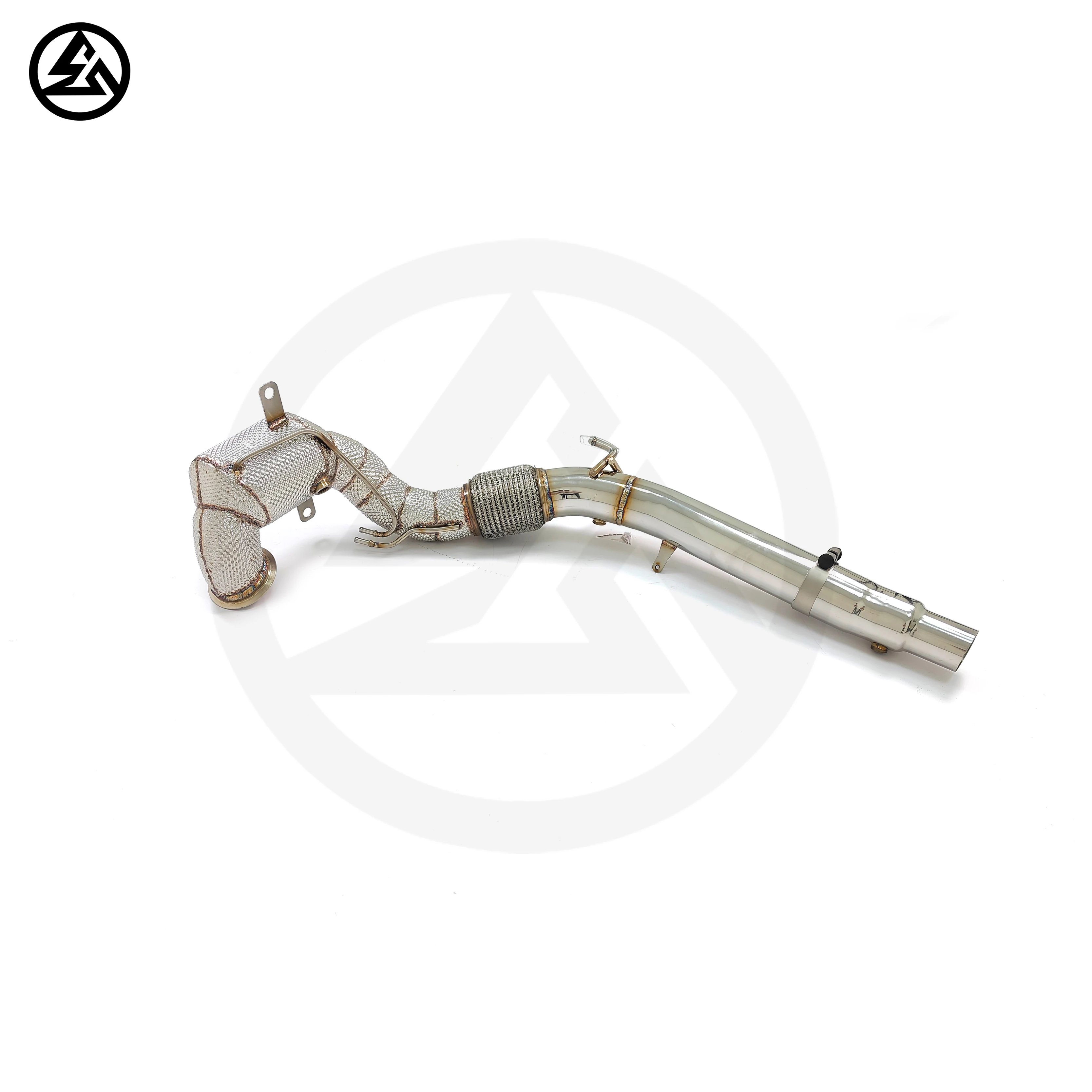 حار بيع الفولاذ المقاوم للصدأ النازل ل Volkswagen VW Tiguan L 2.0T 2019-2023 OPF النازل مع درع الحرارة #6