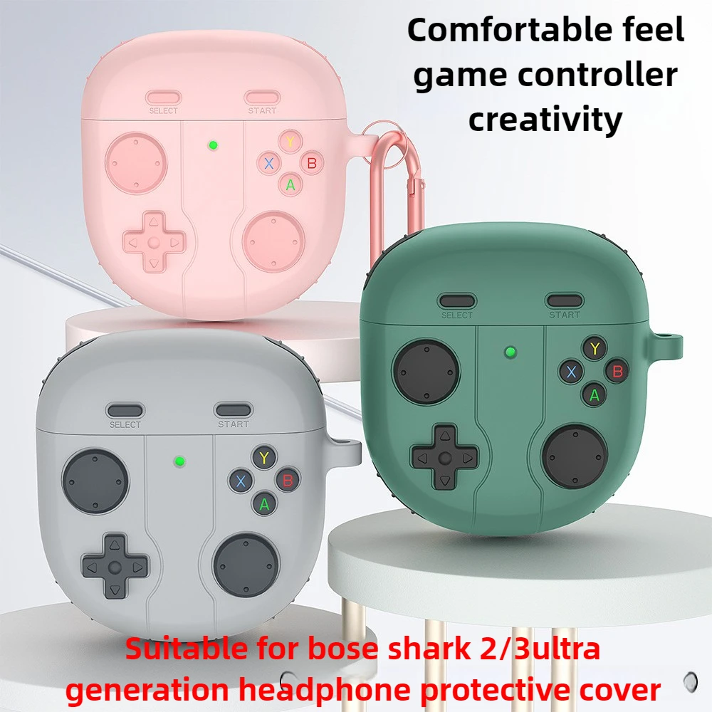 

3D retro game console design Silicone Shell Case Suitable For Bose QuietComfort II / Ⅲ Earbuds with Keychain Soft shell