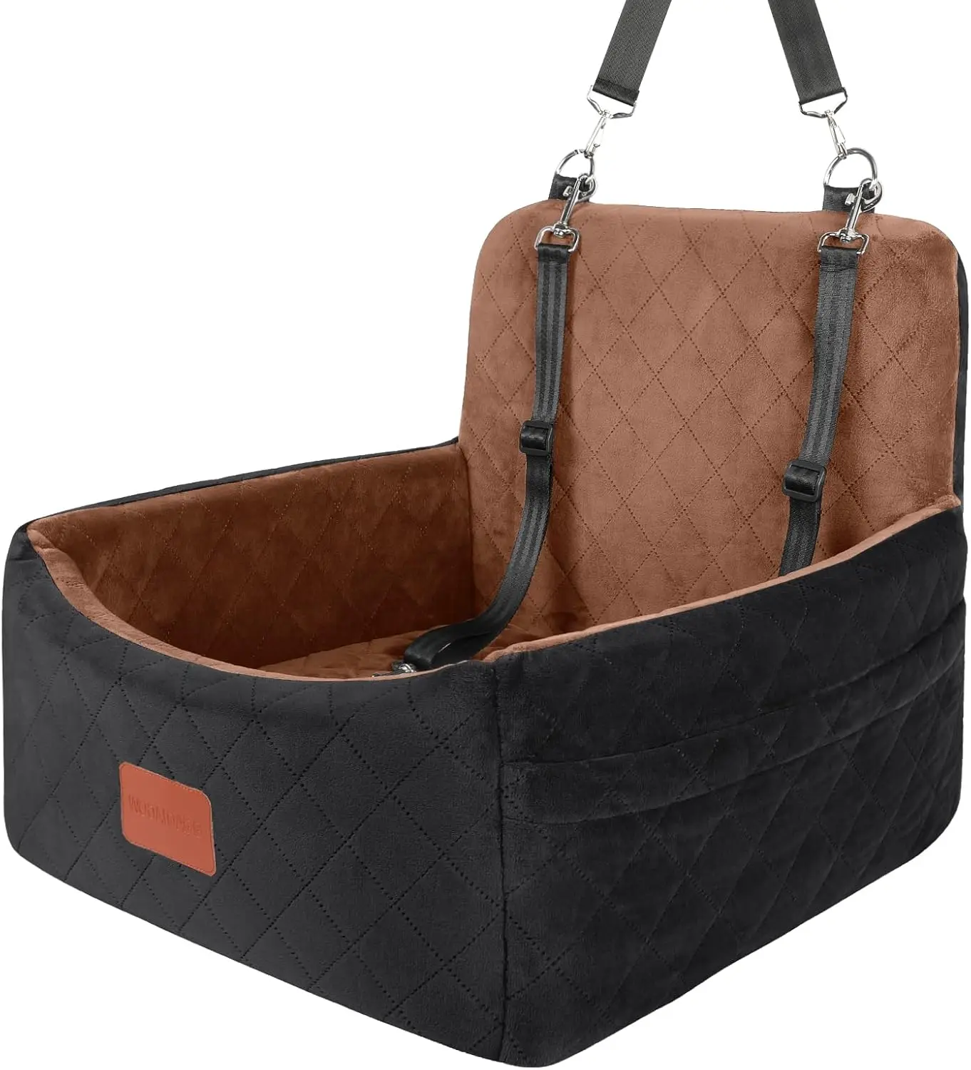 

Ultra Soft Dog Car Seat for Small Pets Under 30lbs, Washable with Anti-Slip Bottom and Storage Pockets