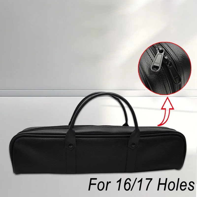 

1pc 16 Hole 17 Hole Flute Bag Soft Lining 16/17 Holes Flute Case Cover PU Leather Bag Padded Leather Bag Concer Accessories