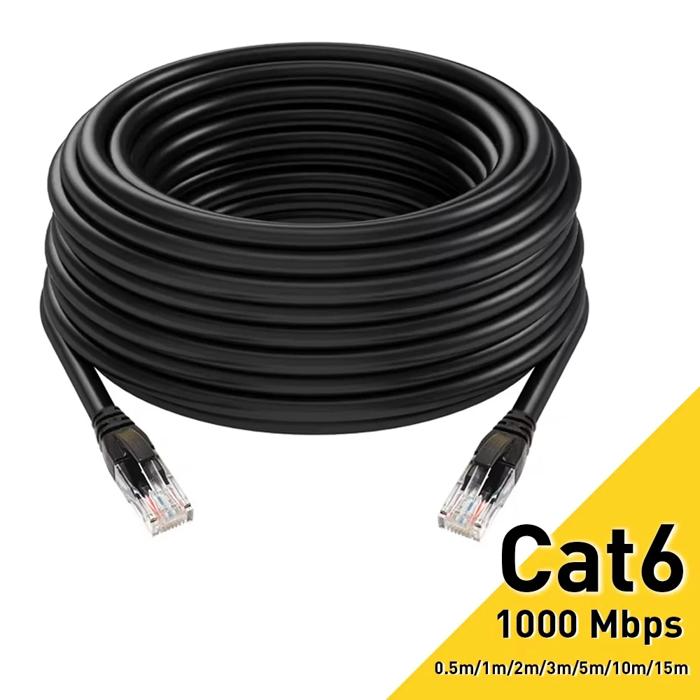 Network Cable Gigabit Twisted Pair Cat6 Computer Broadband Router Monitoring Over6-Category 20-Meter Finished Network Patch Cord