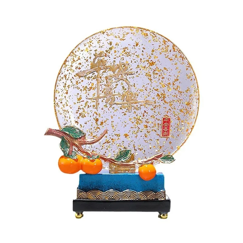 

CLL persimmon Ruyi lucky deer ornament luxury gold foil new house decoration high-end atmosphere home decoration