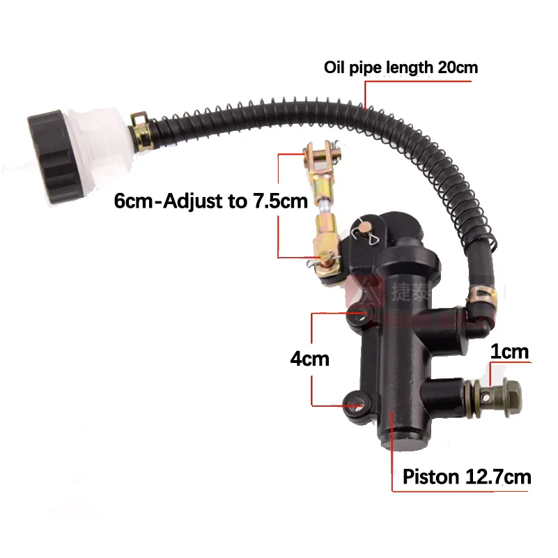 Bomba de freno hidráulico, cilindro maestro de pie trasero para motocicleta, ATV, Dirt Bike