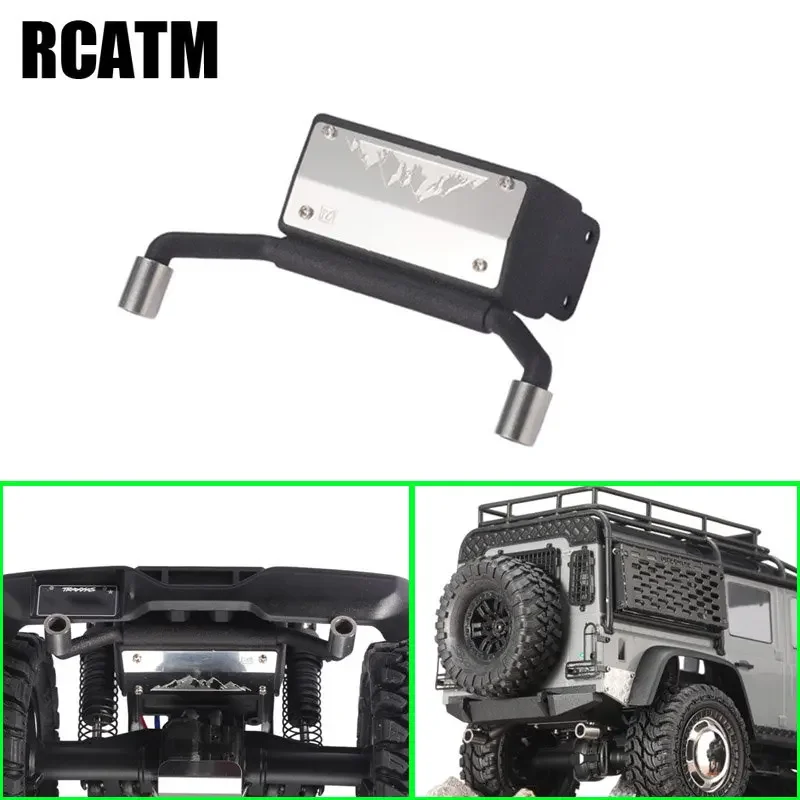 TRX4-M Algemene Metalen Simulatie Brandstoftank + Uitlaatpijp voor 1/18 RC Crawler Auto Traxxas TRX4M Defender Bronco D110 Diy Onderdelen