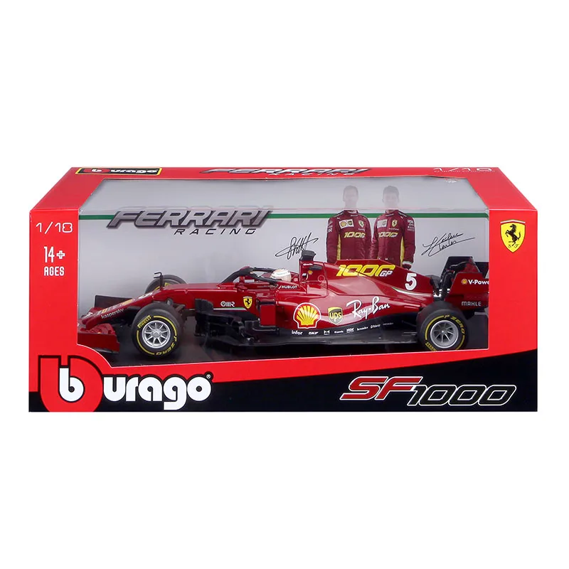 Bburago 1:18 New 2023 SF23 F1 Racing #16 Charles Leclerc #55 Carlos Sainz Static Car Model Vehicles Formula 1 Alloy Toy Vehicle