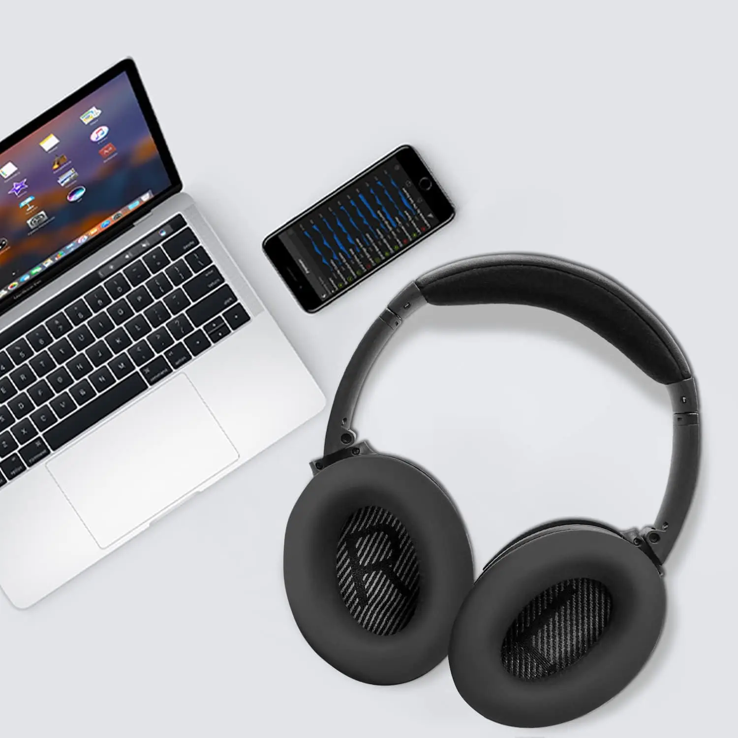 Silicone ear pad protective cover for Boseqc15 QC25 QC35 QC45/AE2 AE2I AE2W/Soundtrue & SoundLink AE Earphone Pad, anti-sweat