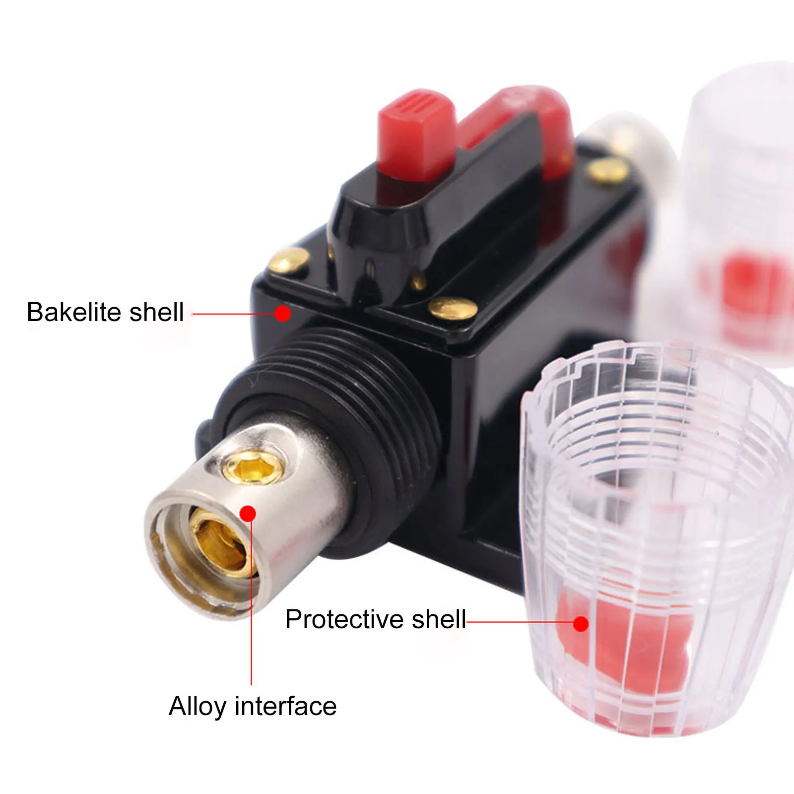 

1pc 80A Circuit Breaker Fuse Holder For Car Rv Boat Zinc Alloy Overcurrent Protection Auto Reset Marine Terminal Switch