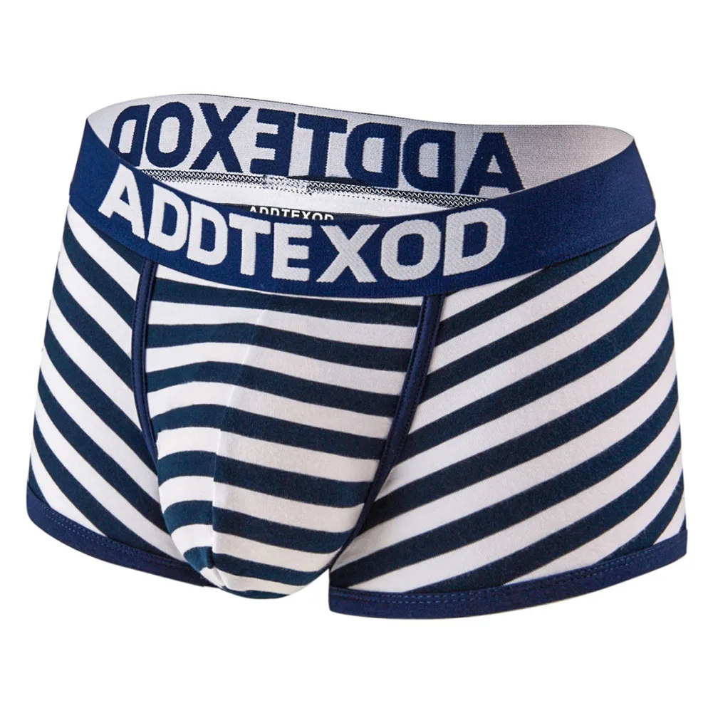

Youth Striped Boxy Underwear For Men's High Fork Medium Low Waist Boxer Shorts Teenager Flat Corner Panties Home Panties