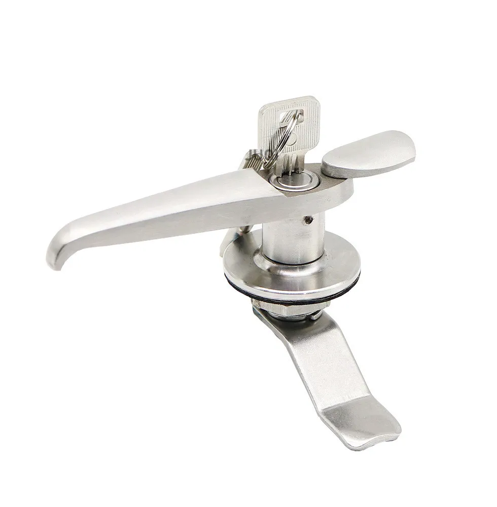 High-quality New 1set MS308-3 Key lock distribution cabinet lock 304 stainless steel Crescent lock cylinder 22mm handle lock