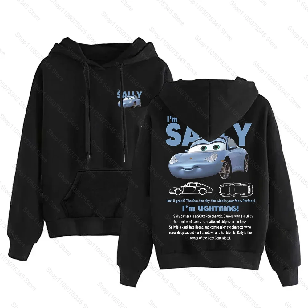 متعة سالي أنا البرق ماكوين سيارة مطبوعة هوديي الرجال النساء الخريف والشتاء الملابس القطنية الحب هدية للزوجين للجنسين